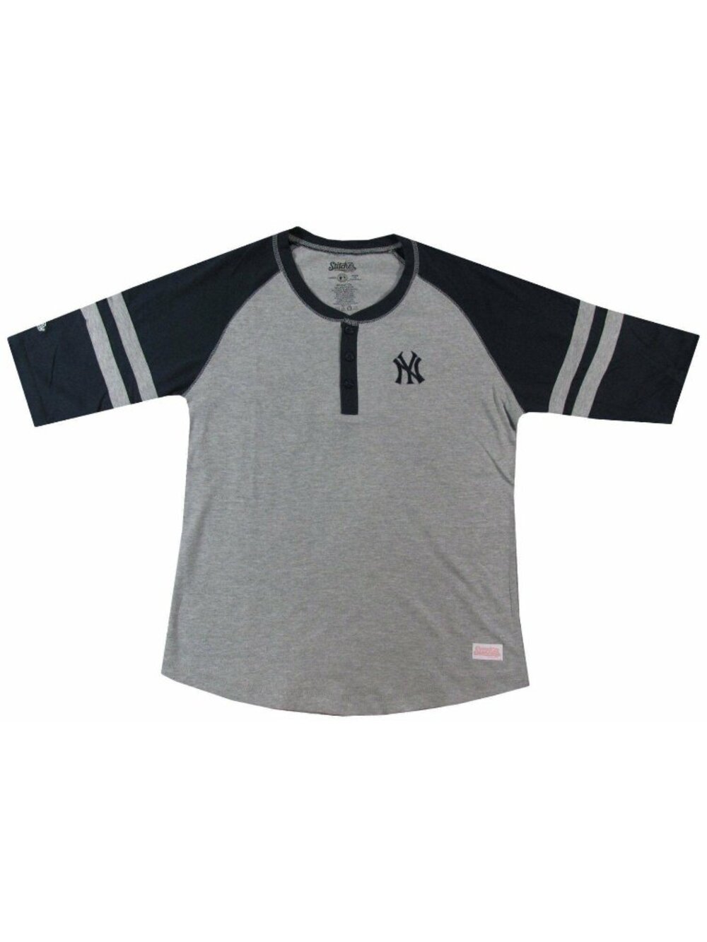 Stitches Youth New York Yankees Official MLB Baseball Henley Shirt Size Small